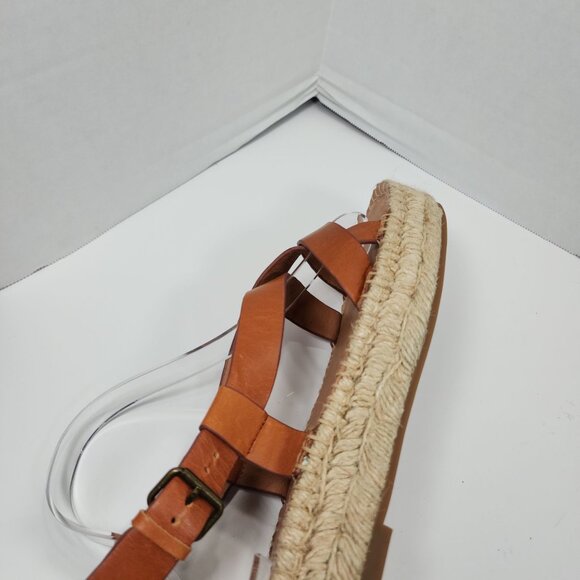 Madewell Malia Asymmetrical Espadrille women strappy Leather Sandals Size 8 - Picture 10 of 14